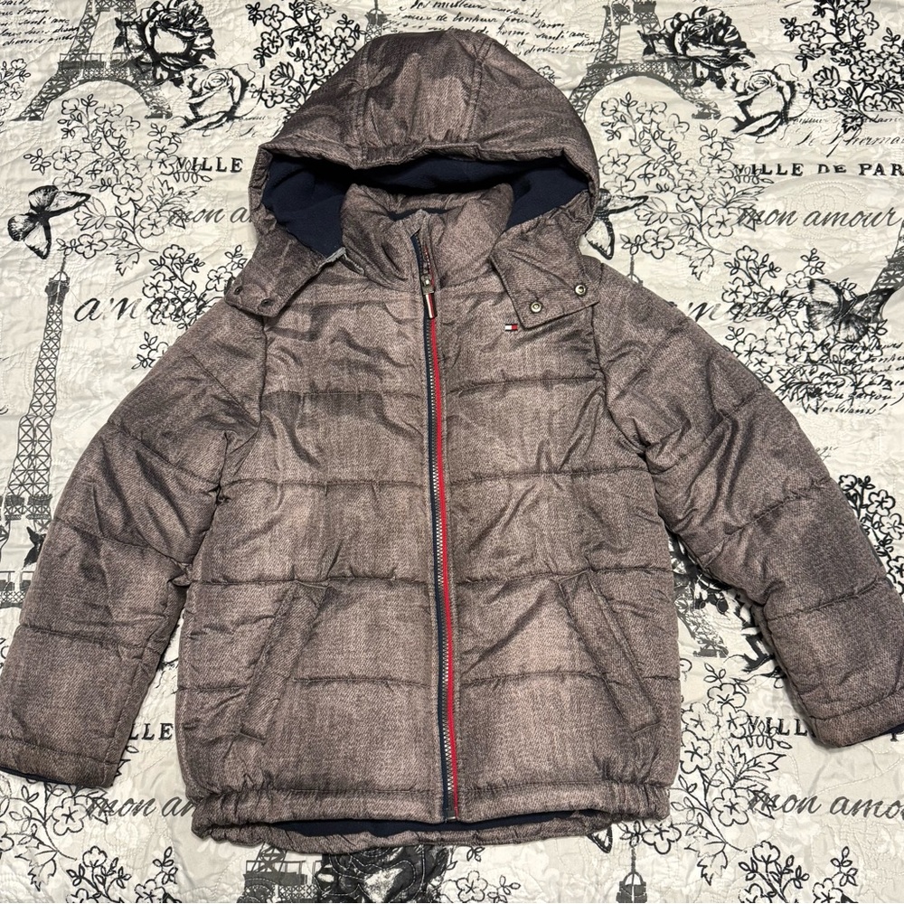Tommy Hilfiger Kids Puffer Jacket in Brown